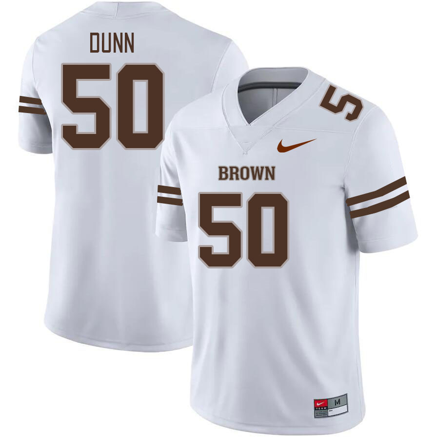 Men-Youth #50 Tommy Dunn Brown Bears College Football Jerseys Stitched Sale-White